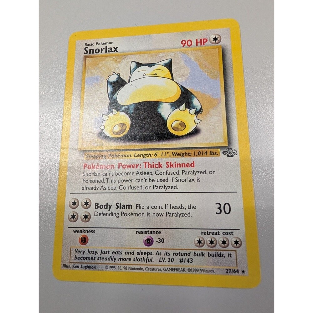 Snorlax 27/64 Jungle Regular pokemon card rare good condition